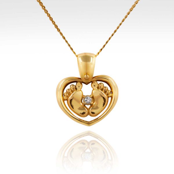 HEART SHAPED MOM-TO-BE gold necklace