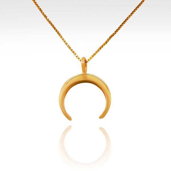 Crescent Moon gold necklace