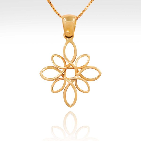 celtic knot gold necklace