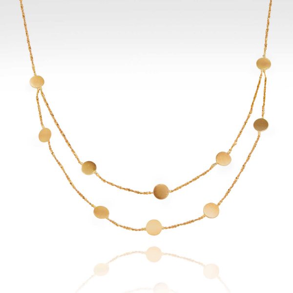 Double Disc coin necklace