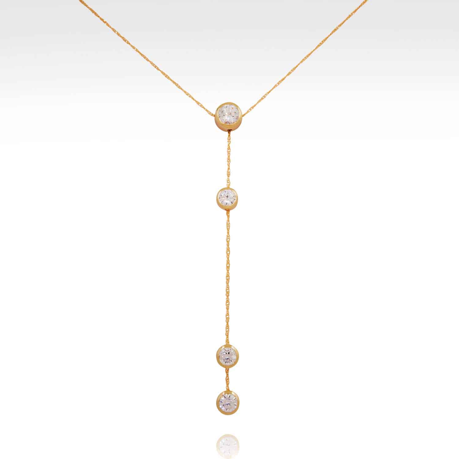 Gold Crystal Necklace Gold Necklace AnamKarat Fine Jewelry