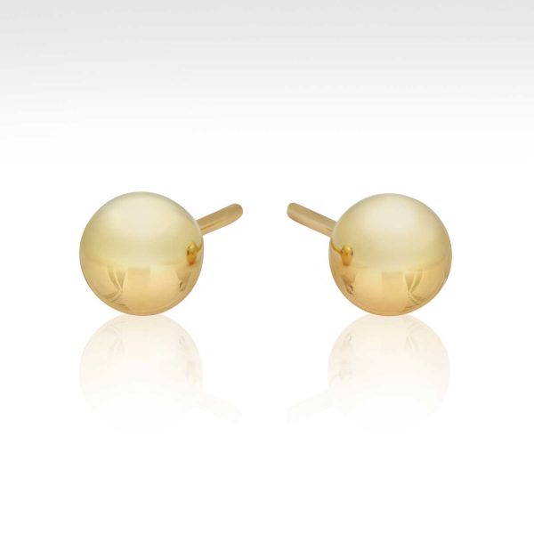 Gold Ball Stud Women Earrings