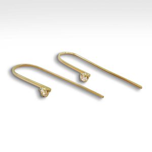 Gold Bars Women Earrings