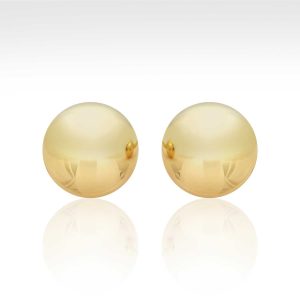 Gold Ball Stud Women Earrings