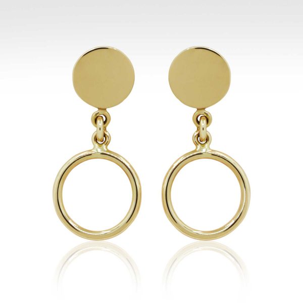 Gold Eclipse Women Earrings