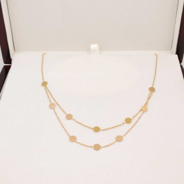 Double Dot gold necklace