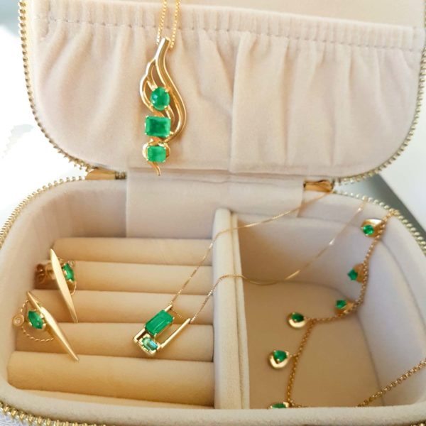 Emerald Trio Necklace