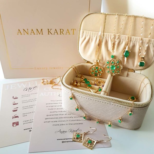 Emerald Trio Necklace | Anam Karat Luxury Jewelry